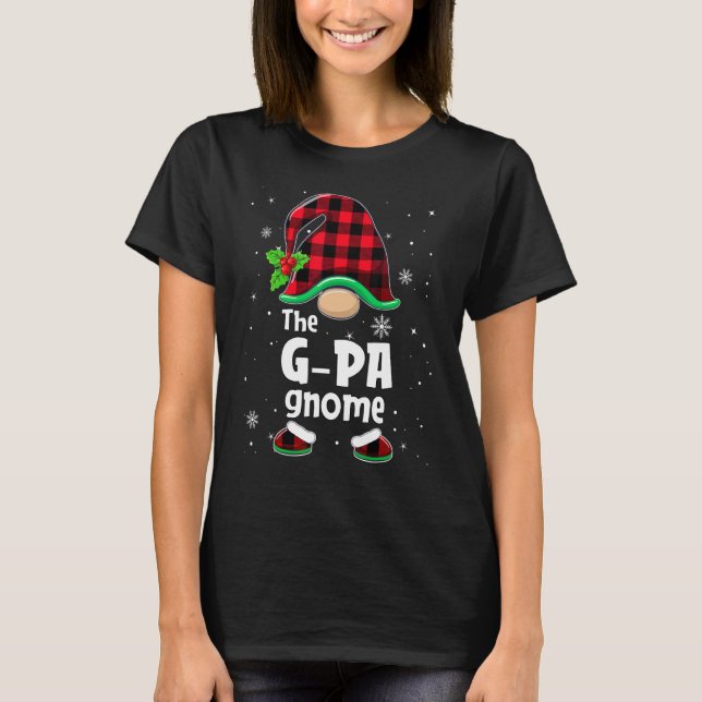 T-shirt The G pa Gnome Buffalo Plaid Christmas Matching Fa (Devant)