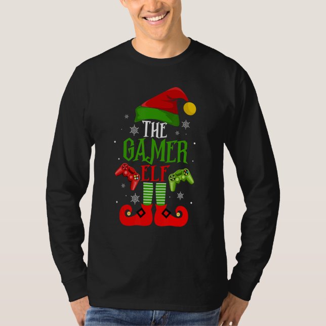 T-shirt The Gamer Elf Family Matching Christmas Pajama Hap (Devant)
