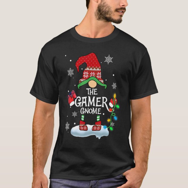 T-shirt The Gamer Gnome  Xmas Merry Christmas 2 (Devant)