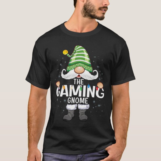 T-shirt The Gaming Gnome Matching Group Christmas friend (Devant)