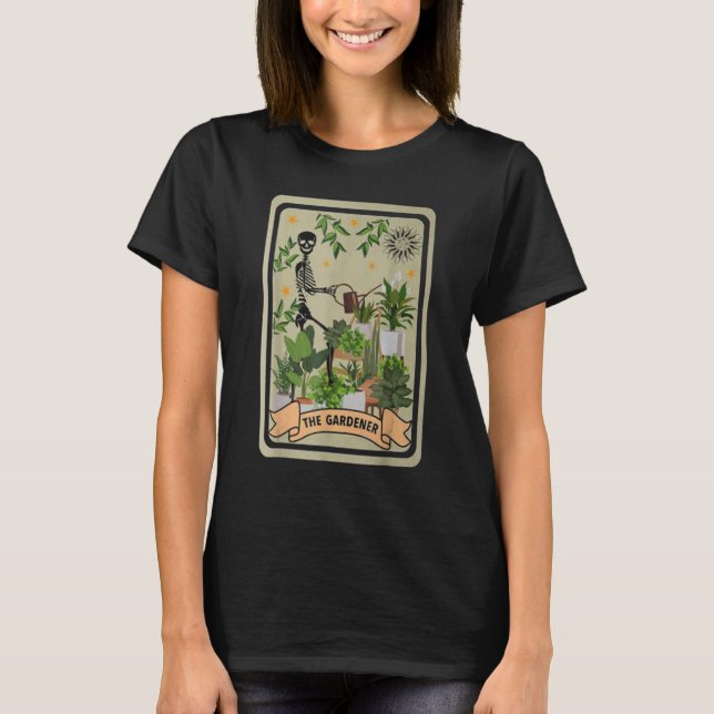 T-shirt The Gardener Tarot Card Gardening Planting  Plant  (Devant)