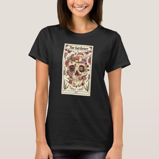 T-shirt The Gardener Tarot Card Plants Nature Outdoors (Devant)