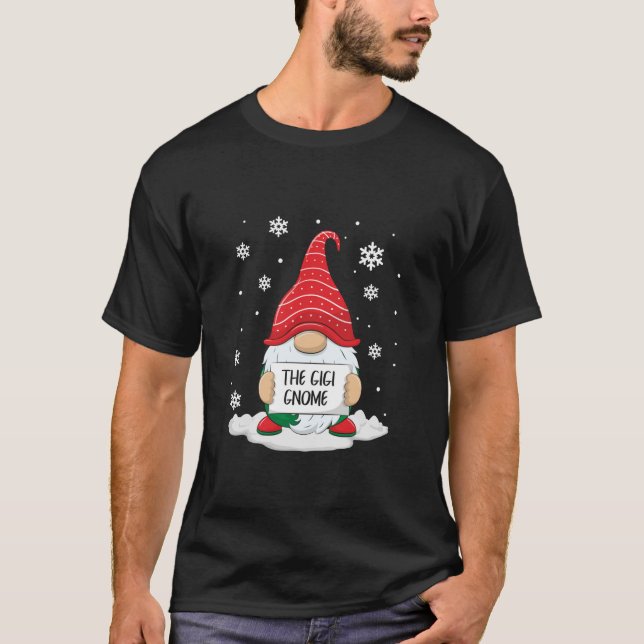 T-shirt The Gigi Gnome Matching Family Christmas Xmas Gran (Devant)