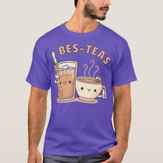 T-shirt Thé glacé mignet Thé chaud Bes Thés Bestie Pun