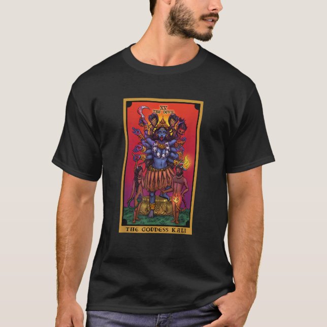 T-shirt The Goddess Kali The Devil Tarot Card Hindu Indian (Devant)