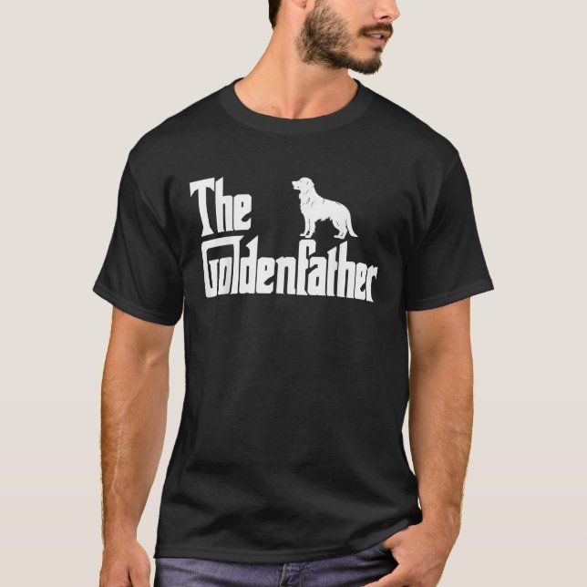 T-shirt The GoldenFather Funny Golden Retriever Dad Men Gi (Devant)