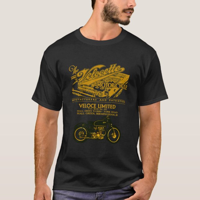 T-shirt The Gorgeous Velocette Cycles moteurs Design by Mo (Devant)