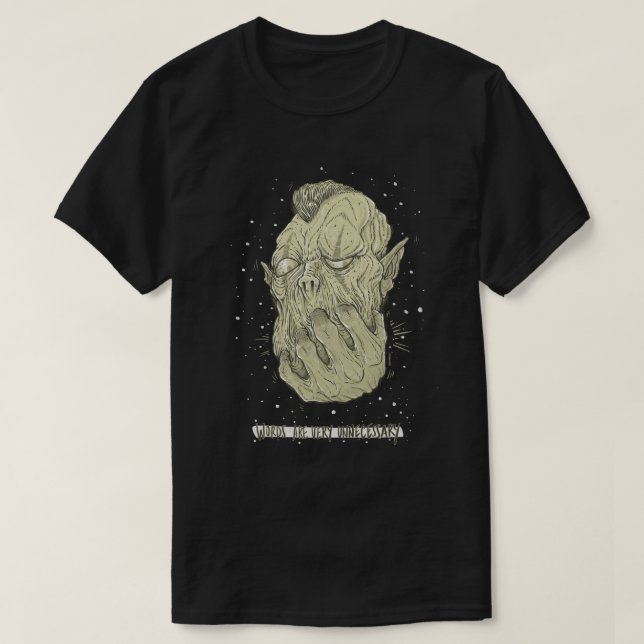 T-shirt The Grabbing Hands. #enjoythesilence #inblack (Design devant)