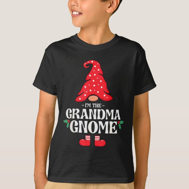 T-shirt The Grandma Gnome Funny Family Matching Group Chri (Devant)