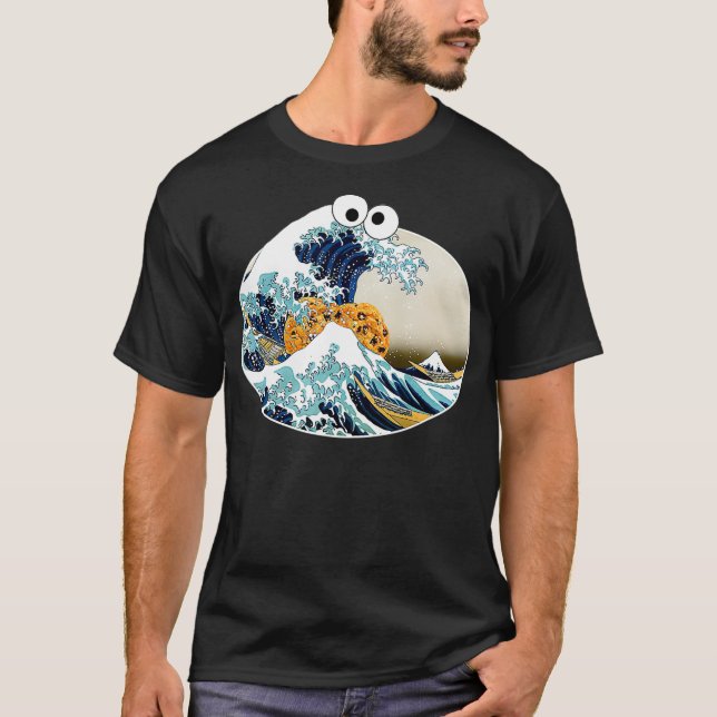 T-shirt The Great Cookie Eating Wave Off Kanagawa Googly  (Devant)