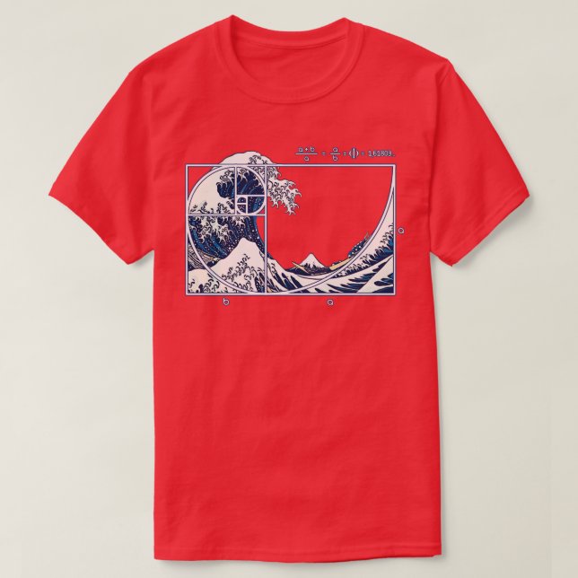 T-shirt The Great Fibonacci Wave (Design devant)