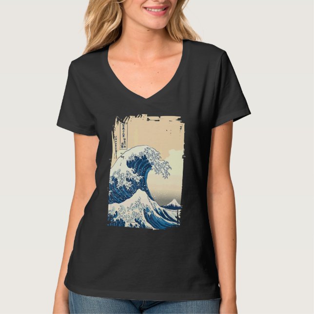 T-shirt The Great Wave off Kanagawa Japanese Aesthetic Clo (Devant)