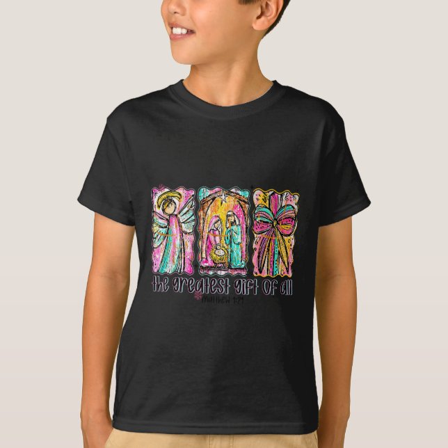 T-shirt The Greatest Gift For All Christmas Nativity Jesus (Devant)
