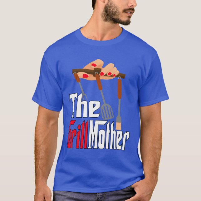 T-shirt THE GRILLMOTHER Funny grill BBQ women mom mother g (Devant)