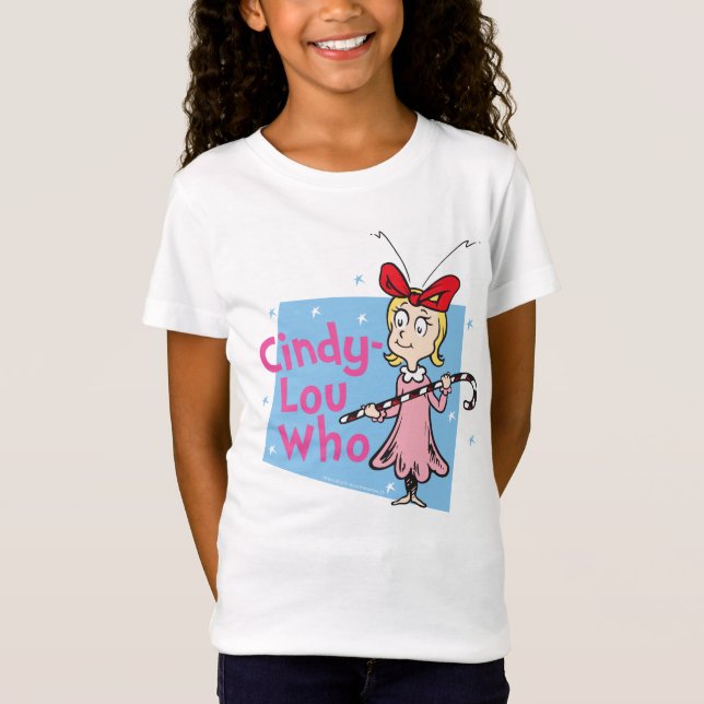 T-Shirt The Grinch | Cindy-Lou Who - Canne de bonbon (Devant)