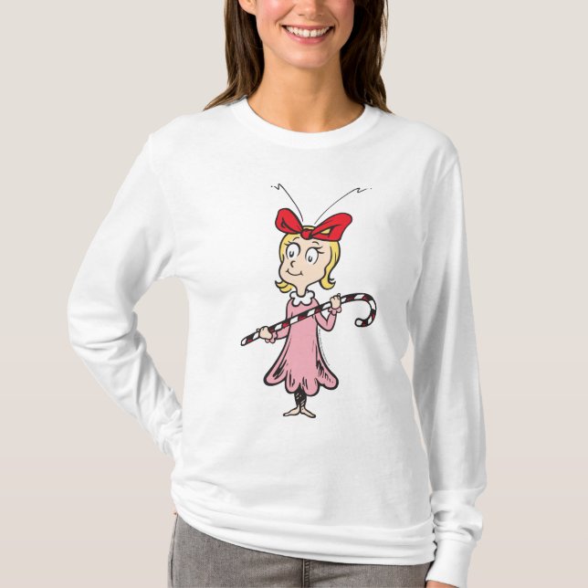 T-shirt The Grinch | Cindy-Lou Who - Qui tient un bonhomme (Devant)