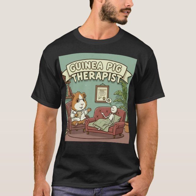 T-shirt The Guinea Pig Therapist (Devant)