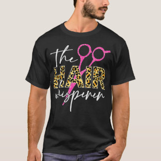 T-shirt The Hair Whisperer Scissors Leopard Funny