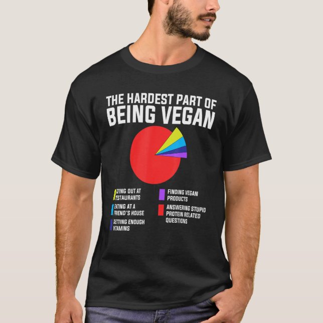 T-shirt The Hardest Part of Being Vegan Plant Based Diet V (Devant)