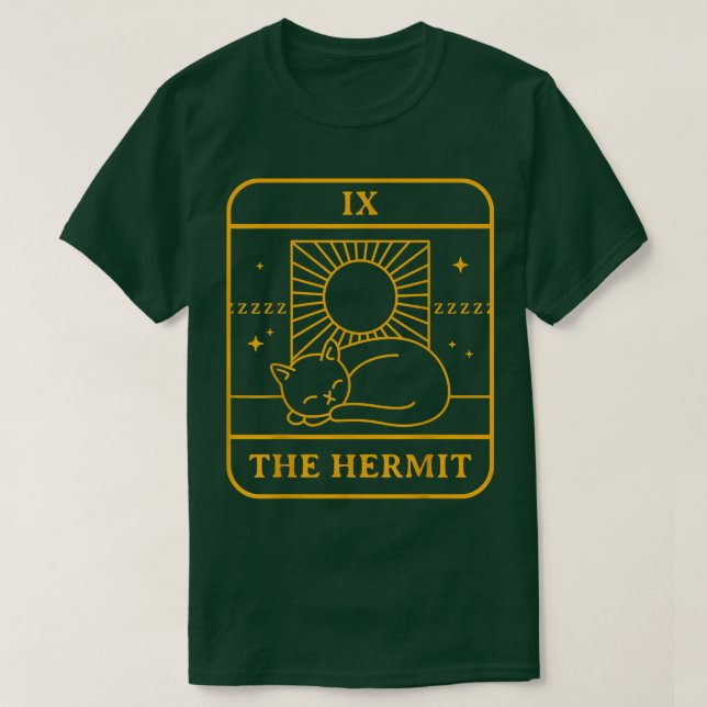 T-shirt The Hermit Funny Cat  (Design devant)