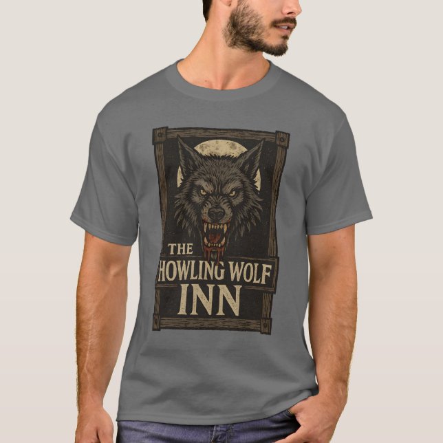 T-SHIRT THE HOWLING WOLF INN (Devant)
