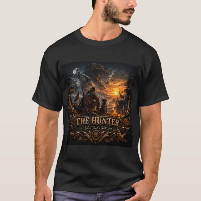 T-shirt The Hunter , Dans le silence sauvage  (Devant)