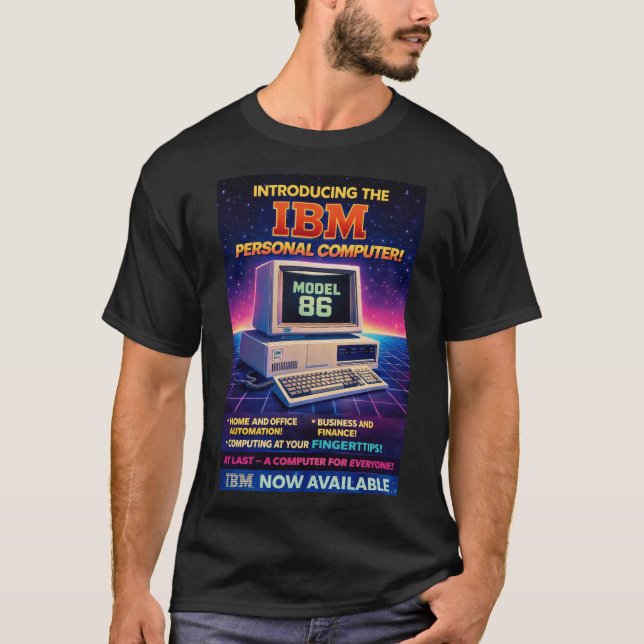 T-shirt The "IBM Model 86" Retro-Tech (Devant)