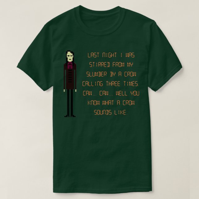 T-shirt The IT Crowd A Crow Calls Three Times (Design devant)
