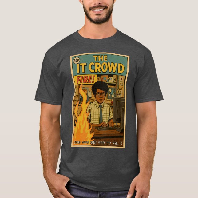 T-shirt The IT Crowd Fire (Devant)