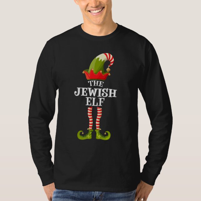 T-shirt The Jewish Elf   Christmas Group Matching Family (Devant)