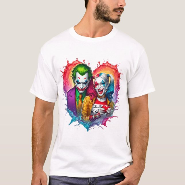 T-shirt The Joker and Harlequin  (Devant)