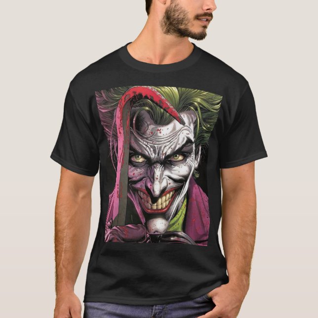 T-shirt  The Joker – Madness Unleashed Comic Art (Devant)