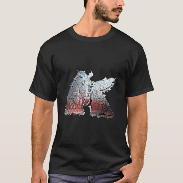 T-shirt The Kelpies Falkirk Scotland United Kingdom (Devant)