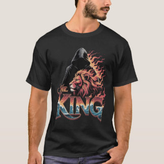 T-shirt The King's Fire: Hooded Guardian and Flaming Lion