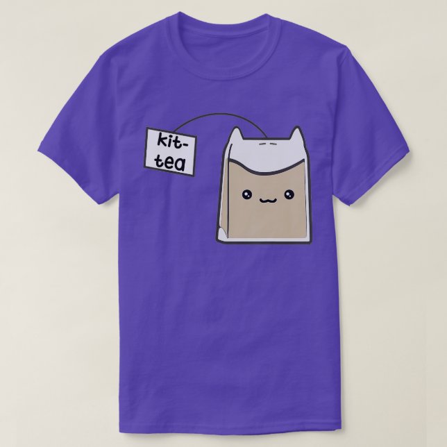 T-shirt Thé Kit Kitten Funny Pour Amoureux des chats Cute  (Design devant)