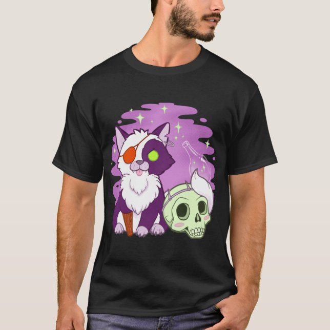 T-shirt The Last Unicorn Pirate Cat (Devant)
