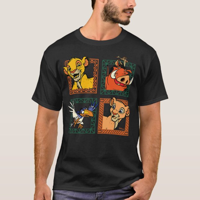 T-shirt The Lion King - Simba Nala Timon Pumbaa Zazu Chara (Devant)