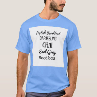 T-shirt Thé Liste Anglais Petit déjeuner Chai Earl Grey Ro