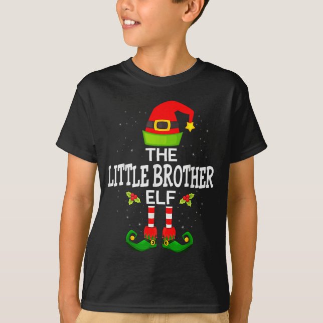 T-shirt The Little Brother Elf Christmas Family Matching P (Devant)