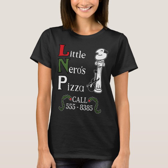 T-shirt The Little Nero's Zza Christmas, Funny Christmas  (Devant)
