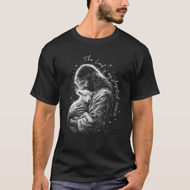 T-shirt The Lord is my Shepard. Psalm 23. (Devant)
