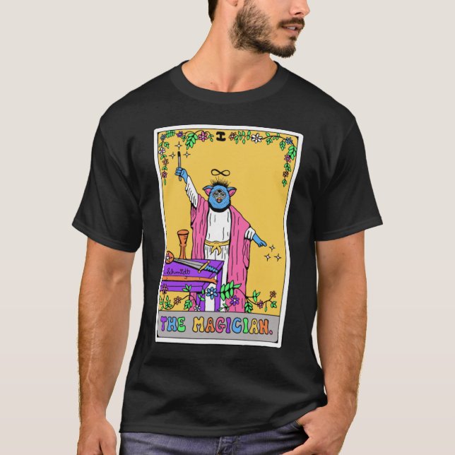 T-shirt The Magician 90soyarot Mystical Magical Rainbow Or (Devant)