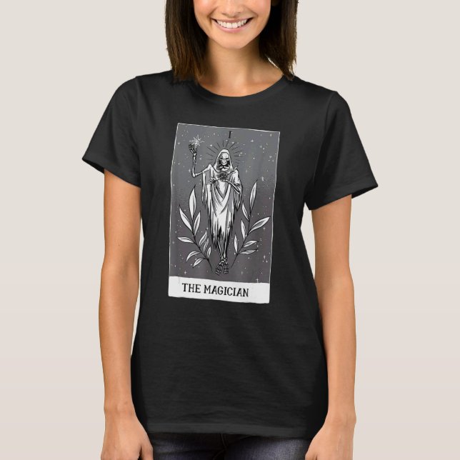 T-shirt The Magician Tarot Card Occult Tee Gothic Style Wi (Devant)