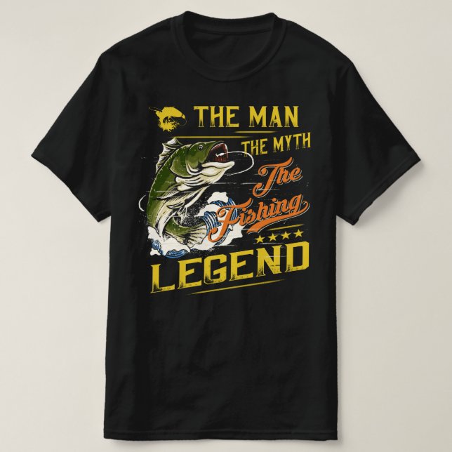T-shirt The Man The Myth The Fishing Legend v4 (Design devant)