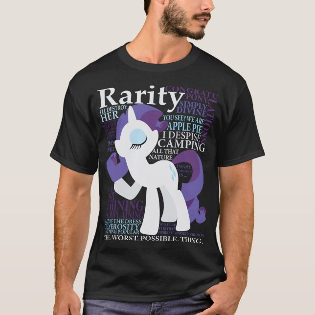 T-shirt The Many Words of Rarity girl (Devant)