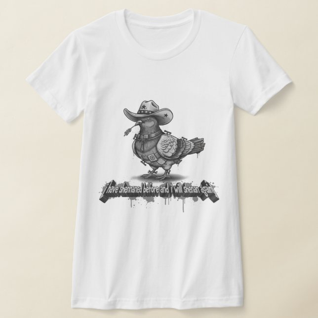 T-shirt The Maverick Pigeon: 3D Graffiti Monochrome Premiu (Poser)