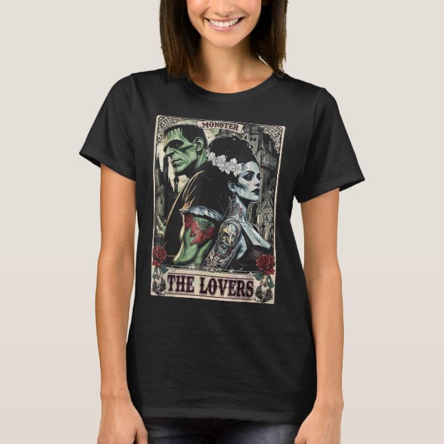T-shirt The Monster Frankenstein And Bride The Lovers Taro (Devant)