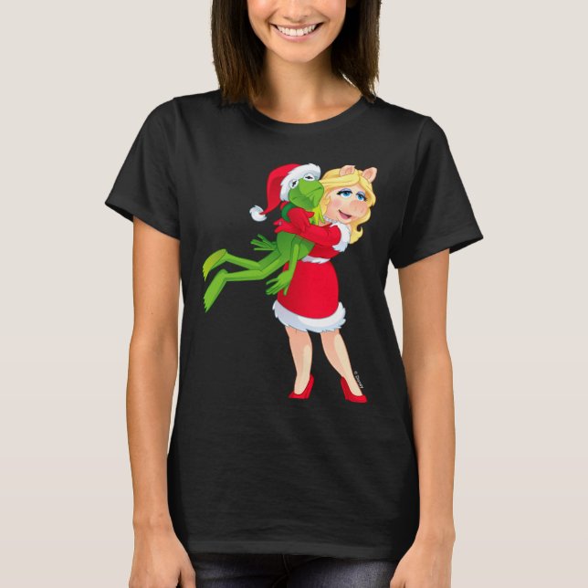 T-shirt The Muppets Kermit Miss Ggy Christmas  (Devant)