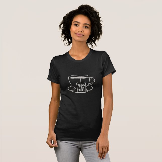 T-shirt thé noir - T-shirt pour les amateurs de th (Devant entier)