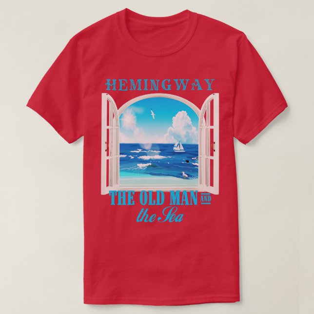 T-shirt The Old Man and the Sea livre couverture hommage E (Design devant)